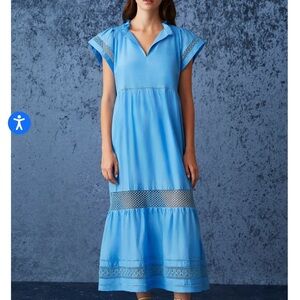 Marie Oliver Day Midi Dress Azure Blue